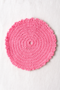 Handcrafted Crochet Glass Mat – Made of Wool, Set of 7