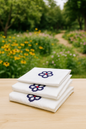 Cotton Napkin ,Buttonhole Stitch with wool, Standard size